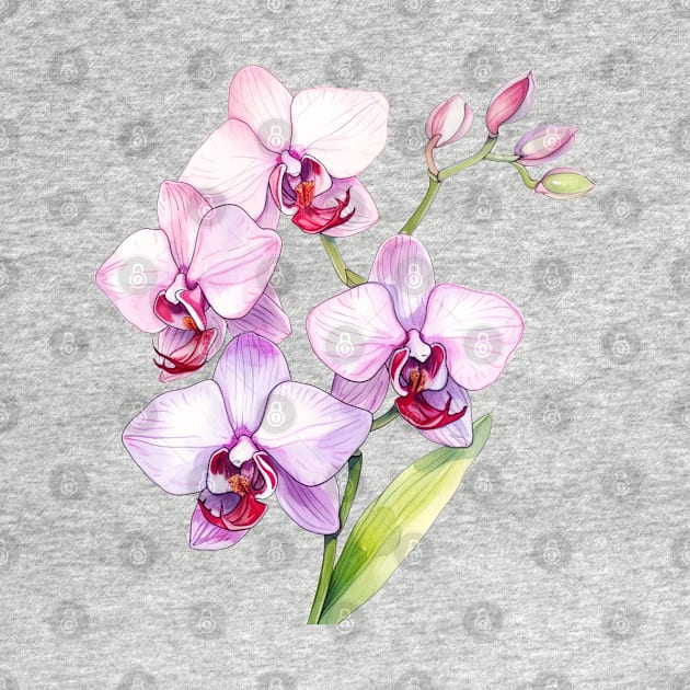 Cute Orchid Art by Pastel Craft